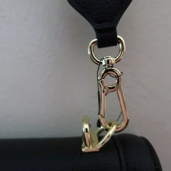 Karl Lagerfeld Paris Simone Small Leather Crossbody Black No Handle - Picture 2 of 12